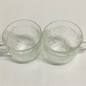 Transparent Floral Glass Mugs